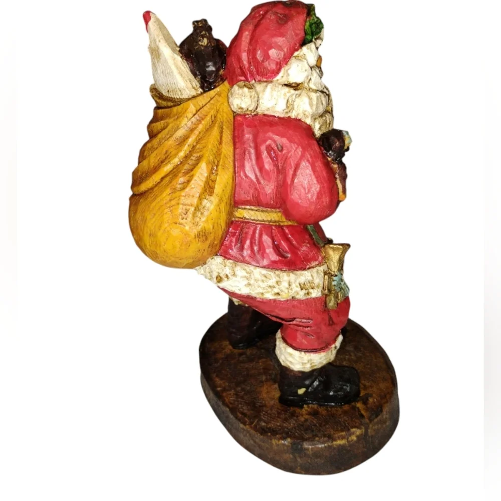 Red and White Holiday Decor Santa Figurine